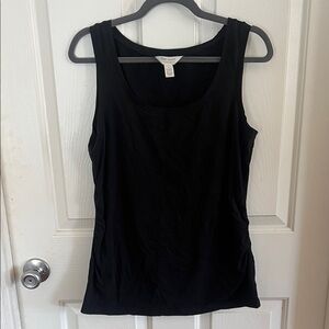 Three Seasons Maternity Black Scoop Neck Maternity Tank